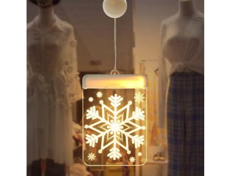 Witraż led 3d na okno ozdoba lampki świąteczne Witraż led 3d na okno ozdoba lampki świąteczne