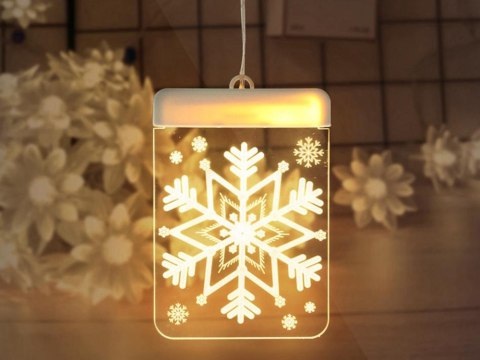 Witraż led 3d na okno ozdoba lampki świąteczne Witraż led 3d na okno ozdoba lampki świąteczne
