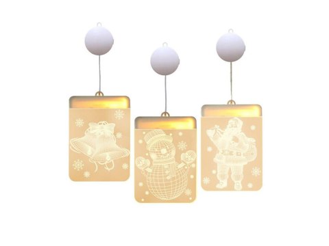 Witraż led 3d na okno ozdoba lampki świąteczne Witraż led 3d na okno ozdoba lampki świąteczne