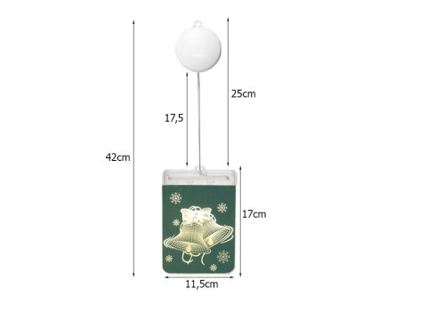 Witraż led 3d na okno ozdoba lampki świąteczne Witraż led 3d na okno ozdoba lampki świąteczne