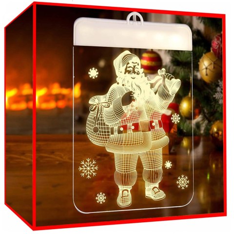 Witraż led 3d na okno ozdoba lampki świąteczne Witraż led 3d na okno ozdoba lampki świąteczne