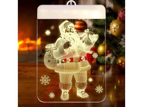 Witraż led 3d na okno ozdoba lampki świąteczne Witraż led 3d na okno ozdoba lampki świąteczne