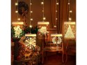 Witraż led 3d na okno ozdoba lampki świąteczne