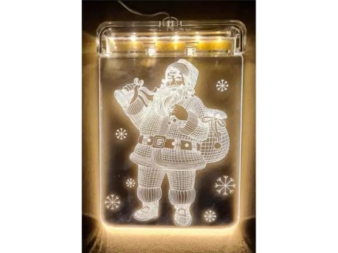 Witraż led 3d na okno ozdoba lampki świąteczne Witraż led 3d na okno ozdoba lampki świąteczne
