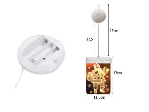 Witraż led 3d na okno ozdoba lampki świąteczne Witraż led 3d na okno ozdoba lampki świąteczne