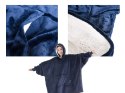 Ciepła bluza koc oversize xxl 2w1 gruba futrzak