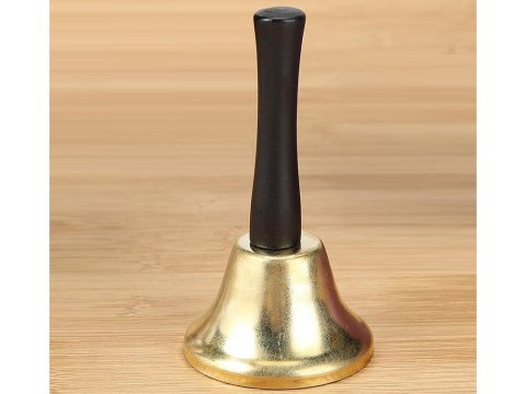 Dzwonek świętego mikołaja metalowy złoty ozdoba Dzwonek świętego mikołaja metalowy złoty ozdoba