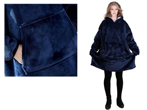 Ciepła bluza koc oversize xxl 2w1 gruba futrzak Ciepła bluza koc oversize xxl 2w1 gruba futrzak