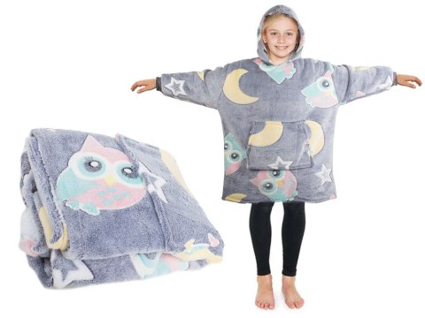 Ciepła bluza koc świecąca dla dziecka junior 2w1 Ciepła bluza koc świecąca dla dziecka junior 2w1