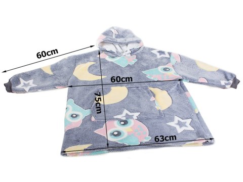 Ciepła bluza koc świecąca dla dziecka junior 2w1 Ciepła bluza koc świecąca dla dziecka junior 2w1