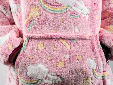 Ciepła bluza koc świecąca dla dziecka junior 2w1 Ciepła bluza koc świecąca dla dziecka junior 2w1