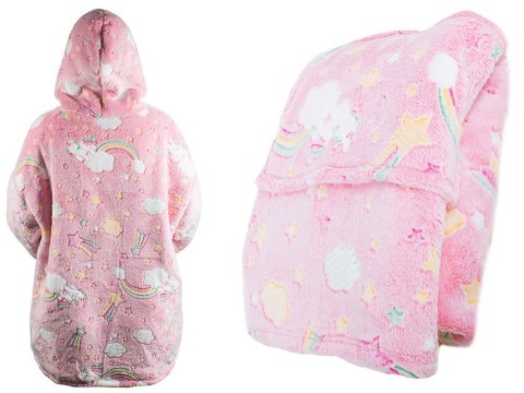 Ciepła bluza koc świecąca dla dziecka junior 2w1 Ciepła bluza koc świecąca dla dziecka junior 2w1