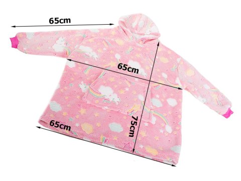 Ciepła bluza koc świecąca dla dziecka junior 2w1 Ciepła bluza koc świecąca dla dziecka junior 2w1