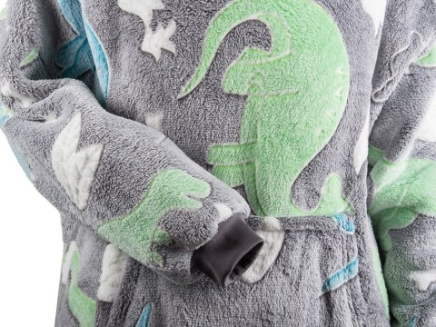 Ciepła bluza koc świecąca dla dziecka junior 2w1 Ciepła bluza koc świecąca dla dziecka junior 2w1