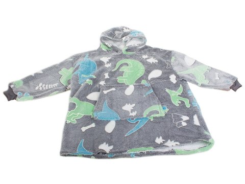 Ciepła bluza koc świecąca dla dziecka junior 2w1 Ciepła bluza koc świecąca dla dziecka junior 2w1