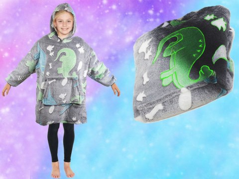 Ciepła bluza koc świecąca dla dziecka junior 2w1 Ciepła bluza koc świecąca dla dziecka junior 2w1