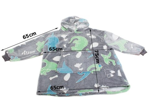 Ciepła bluza koc świecąca dla dziecka junior 2w1 Ciepła bluza koc świecąca dla dziecka junior 2w1