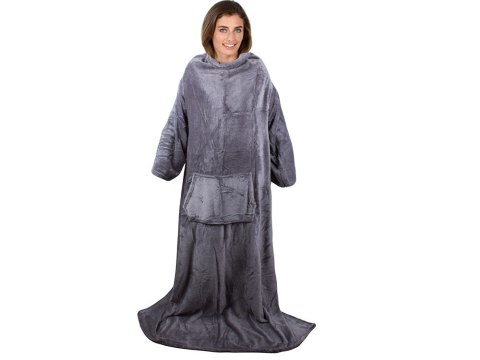 Koc z rękawami polar ciepła bluza szlafrok 140x200 Koc z rękawami polar ciepła bluza szlafrok 140x200