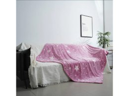 Miękki koc pled narzuta na łóżko świecący 150x200