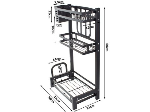 Półka kuchenna organizer kuchenny stojący loft Półka kuchenna organizer kuchenny stojący loft