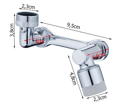 Przedłużka do kranu baterii perlator chrom 1080° Przedłużka do kranu baterii perlator chrom 1080°