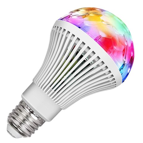 Żarówka led rgb obrotowa e27 kula dyskotekowa Żarówka led rgb obrotowa e27 kula dyskotekowa