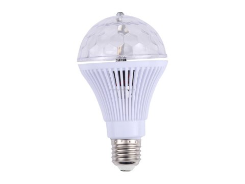 Żarówka led rgb obrotowa e27 kula dyskotekowa Żarówka led rgb obrotowa e27 kula dyskotekowa
