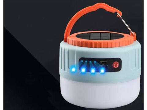Lampka solarna turystyczna na biwak usb led pilot Lampka solarna turystyczna na biwak usb led pilot