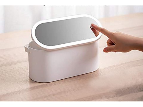 Szkatułka organizer na kosmetyki lustro usb led Szkatułka organizer na kosmetyki lustro usb led