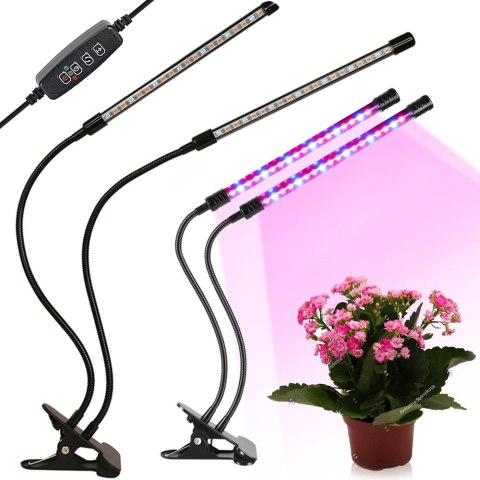 2x lampa do wzrostu roślin 40 led timer usb klips 2x lampa do wzrostu roślin 40 led timer usb klips