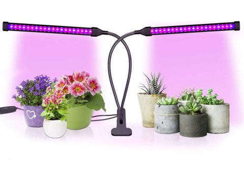 2x lampa do wzrostu roślin 40 led timer usb klips 2x lampa do wzrostu roślin 40 led timer usb klips