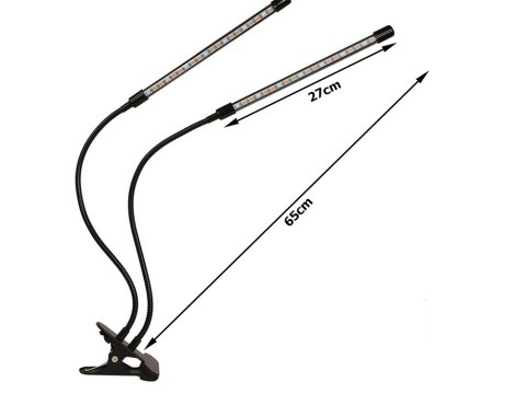 2x lampa do wzrostu roślin 40 led timer usb klips 2x lampa do wzrostu roślin 40 led timer usb klips