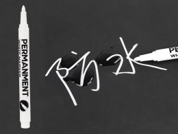 Marker pisak permanentny biały do opon szyb stali
