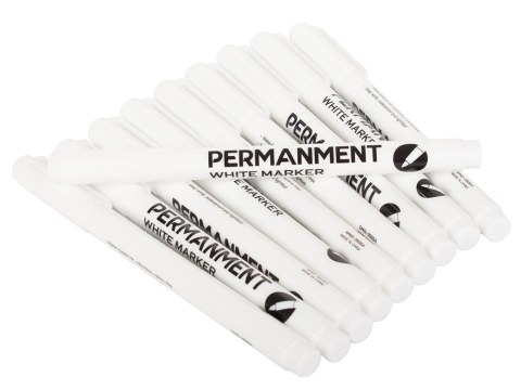 Marker pisak permanentny biały do opon szyb stali Marker pisak permanentny biały do opon szyb stali