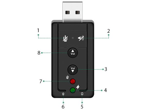 Karta dźwiękowa usb 7.1 mikrofon słuchawki jack Karta dźwiękowa usb 7.1 mikrofon słuchawki jack
