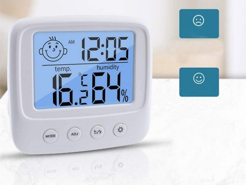 Termometr higrometr elektroniczny wewnętrzny zegar Termometr higrometr elektroniczny wewnętrzny zegar