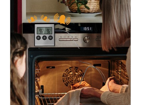 Termometr z termosondą do pieczenia mięsa wędzarni Termometr z termosondą do pieczenia mięsa wędzarni