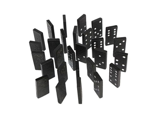 Domino drewniane gra w pudełku 28 elementów Domino drewniane gra w pudełku 28 elementów