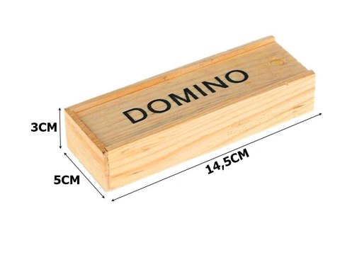 Domino drewniane gra w pudełku 28 elementów Domino drewniane gra w pudełku 28 elementów