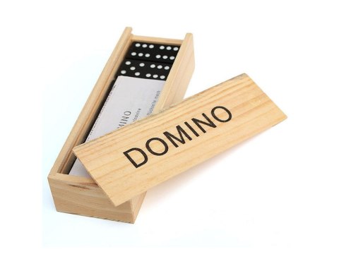 Domino drewniane gra w pudełku 28 elementów Domino drewniane gra w pudełku 28 elementów
