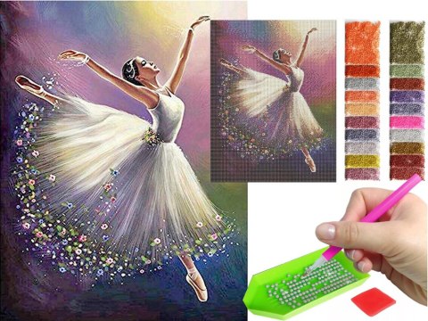Haft diamentowy baletnica zestaw diamond painting Haft diamentowy baletnica zestaw diamond painting