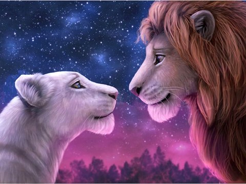 Haft diamentowy lew zestaw diamond painting król Haft diamentowy lew zestaw diamond painting król