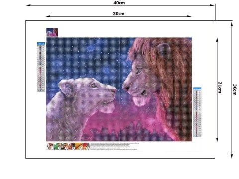 Haft diamentowy lew zestaw diamond painting król Haft diamentowy lew zestaw diamond painting król