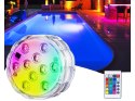 Lampa basenowa podwodna światła 10 led pilot rgb ip68 wodoodporna do basenu