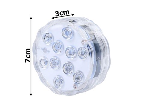 Lampa basenowa podwodna światła 10 led pilot rgb ip68 wodoodporna do basenu Lampa basenowa podwodna światła 10 led pilot rgb ip68 wodoodporna do basenu