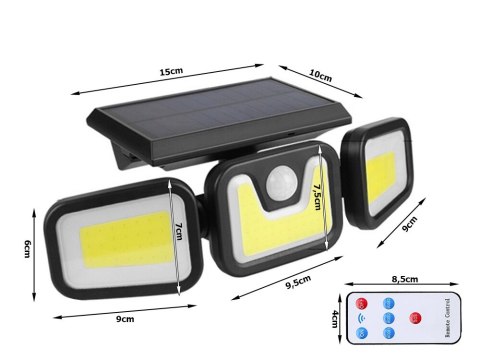 Lampa solarna 100 cob z czujnikiem ruchu zmierzchu Lampa solarna 100 cob z czujnikiem ruchu zmierzchu