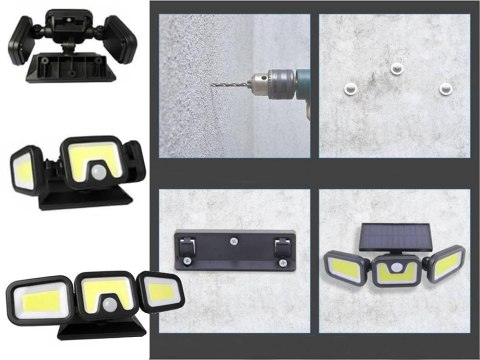 Lampa solarna 100 cob z czujnikiem ruchu zmierzchu Lampa solarna 100 cob z czujnikiem ruchu zmierzchu