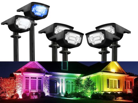 Lampa ogrodowa solarna wbijana lampka led kolory Lampa ogrodowa solarna wbijana lampka led kolory