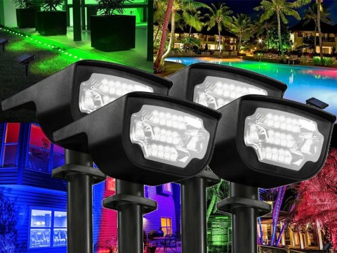 Lampa ogrodowa solarna wbijana lampka led kolory Lampa ogrodowa solarna wbijana lampka led kolory
