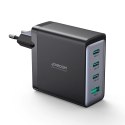 ŁADOWARKA SIECIOWA GAN Z KABLEM USB-C 3X USB-C USB-A 100W CZARNA